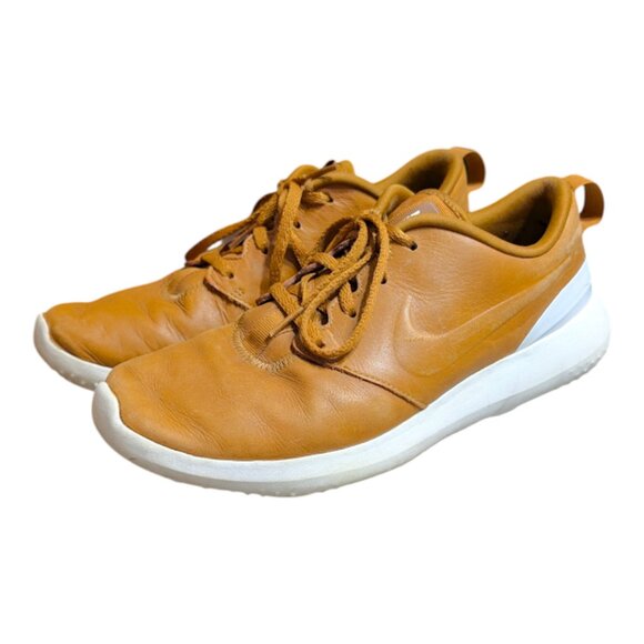 NIKE Roshe G Premium Brown Leather Golf Shoes AA1838 Men's Size 7 - Picture 10 of 10